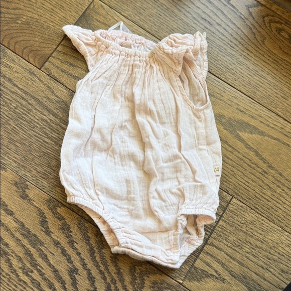 Alex & ant 0-3 body romper detail lace wings baby girl gift beige cream summer - Picture 3 of 3